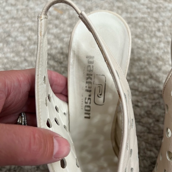 Pakerson heels white bow peep toe size 38 - Picture 4 of 12